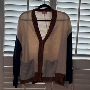 Pink Lily Women's Colorblock Cardigan Sweater